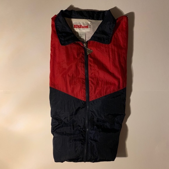 Vintage Wilson Windbreaker Full Zip Metal Zipper L - Picture 3 of 6